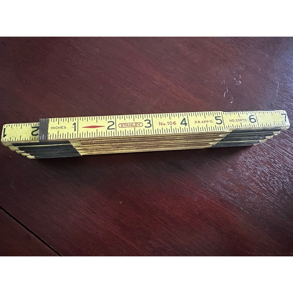 Vintage Stanley Handyman Zig Zag 72 Inch Folding Ruler